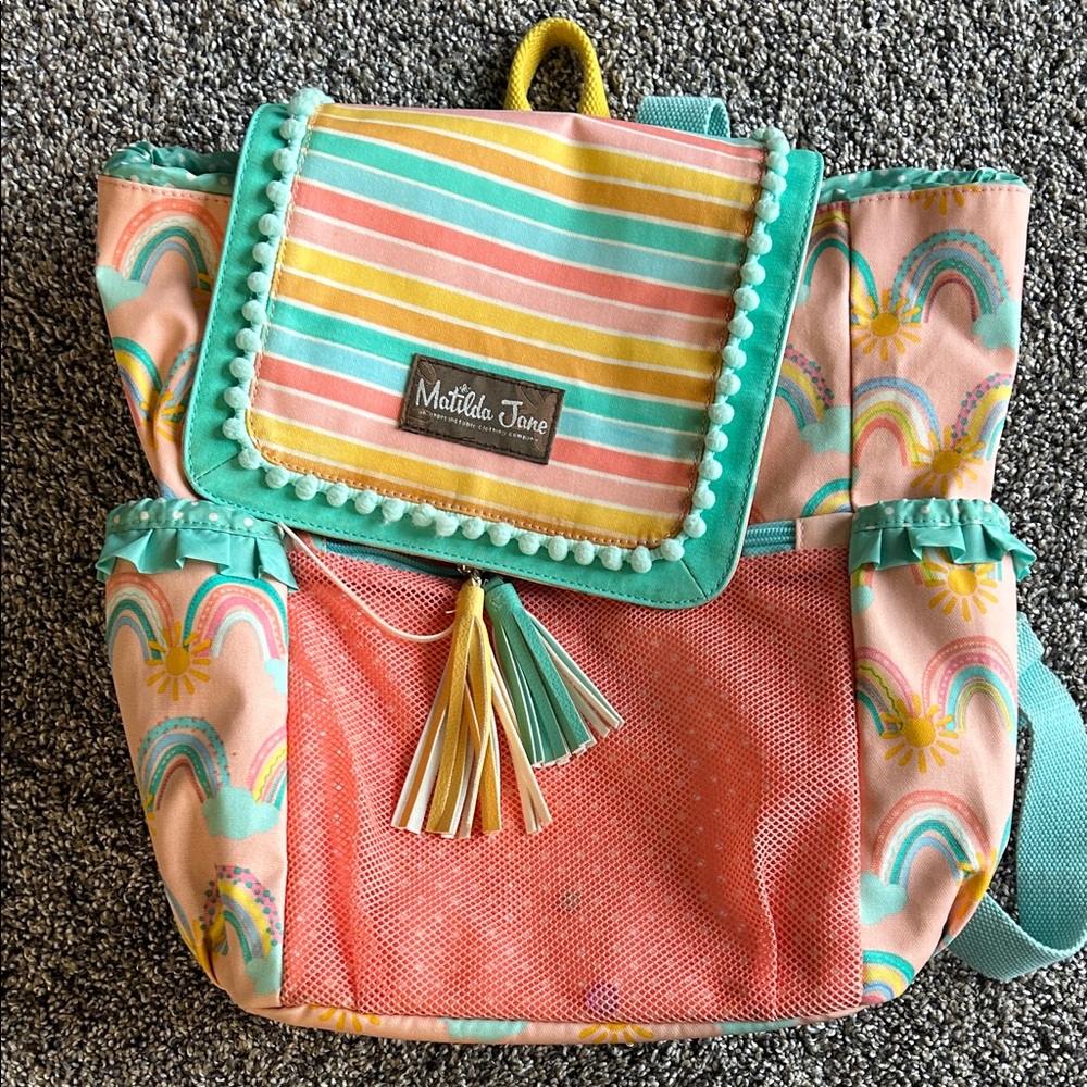 Matilda Jane Colorful Striped Kids Backpack